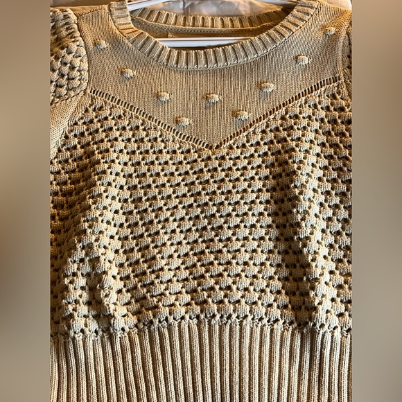 NWT Lucky Brand beige sweater. Women’s size small. 60% cotton 40% acrylic. - Picture 5 of 8